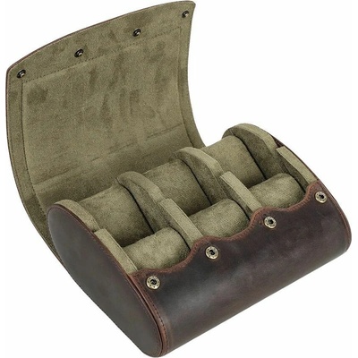 Contacts kožené puzdro na 6 hodiniek Karnas hnedý