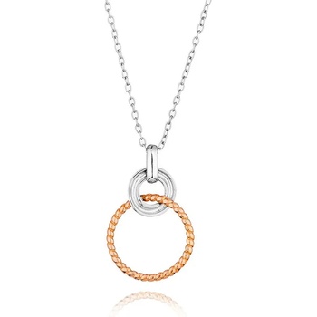 Image 1 of Swan Сребърно колие с кръг в позлата JT6414N Swan