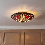 Elstead Lighting Quoizel QZ-LARISSA-F - Таванно осветително тяло Tiffany LARISSA 2xE27/40W/230V (ED1138)
