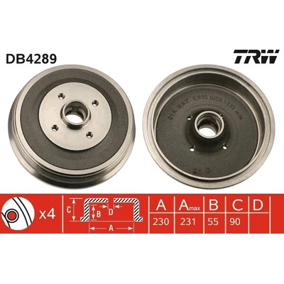 Brzdový bubon TRW DB4289