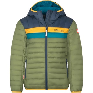 TROLLKIDS Детско синтетично яке Trollkids Kid's Eikefjord Jacket Synthetic jacket - Moss / Mystic Blue / Golden Yellow - размер 116 (EU) (703-3293-1815)