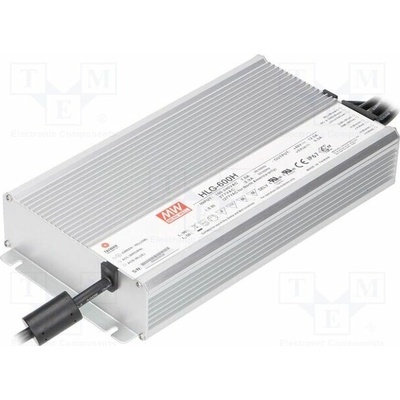 MEAN WELL HLG-600H-24B Napájecí zdroj: spínaný; LED; 600W; 24VDC; 25A; 90÷305VAC; IP67
