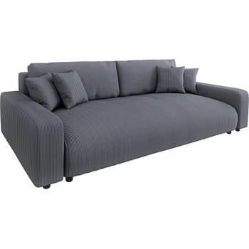 ROPEZ Тъмносив разтегателен диван с място за съхранение от рипсено кадифе 234 cm Sara - Ropez (Sara Sofa 4os. z f.spania tk. Lincoln 90)