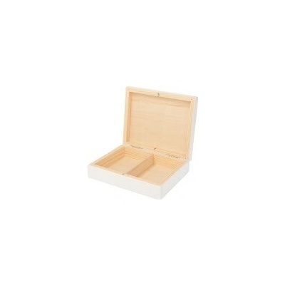 Dřevotéka Dřevěná krabička organizér bílá 16 x 12 cm