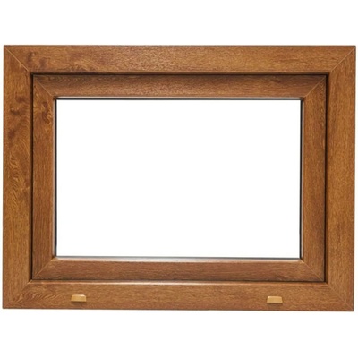 Hobby Roof Okno plastové BRAVO bílé/zlatý dub, OS1 90x60 L, 2sklo, 4kom/60mm