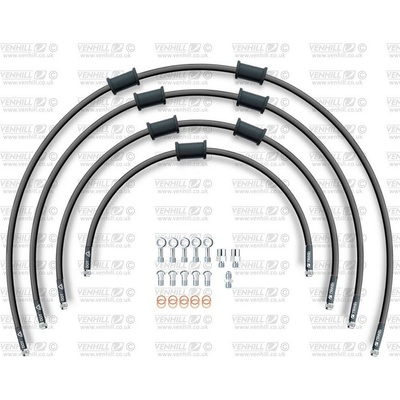 STANDARD Hadica prednej brzdy sada Venhill POWERHOSEPLUS BMW-10012F-BK (4 hadice v sade) čiernej hadice, chrómové koncovky