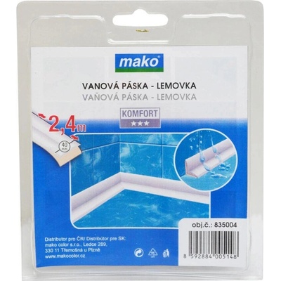 Mako Škárová páska vaňová lemovka 2,4 m × 40 mm 835004