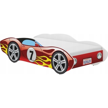 Wooden Toys Auto Corvetta + matrac červená