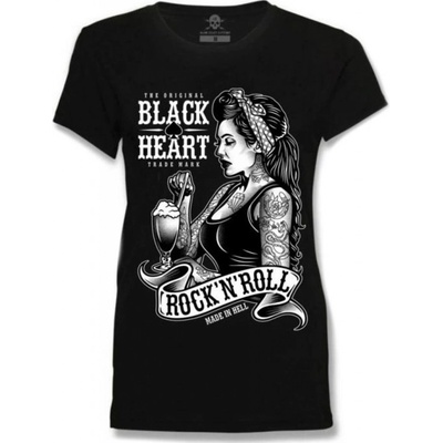 tričko street black heart PIN UP SHAKE Čierna