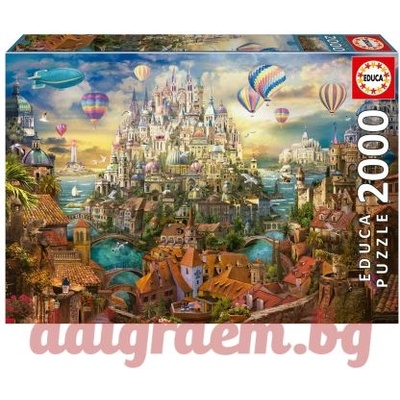 Educa Пъзел educa 19944 - 2000 части - Градът на мечтите (edu19944)