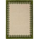 Flair Rugs Зелен/в естествен цвят ръчно изработен вълнен килим 200x290 cm Wiggle Wool - Flair Rugs (503119382737)