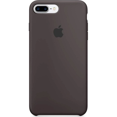 Apple Silicone Case - оригинален силиконов кейс за iPhone 8 Plus, iPhone 7 Plus (тъмнокафяв)