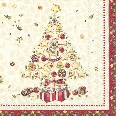 Villeroy & Boch Servítky veľké Winter Bakery Tree 33x33cm