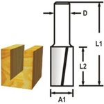 Makita Фрезова фреза с 2 режещи ръба, опашка 6 мм, 20x19x51 мм D-47494 (D-47494)