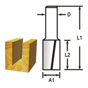 Makita Фрезова фреза с 2 режещи ръба, опашка 6 мм, 20x19x51 мм D-47494 (D-47494)
