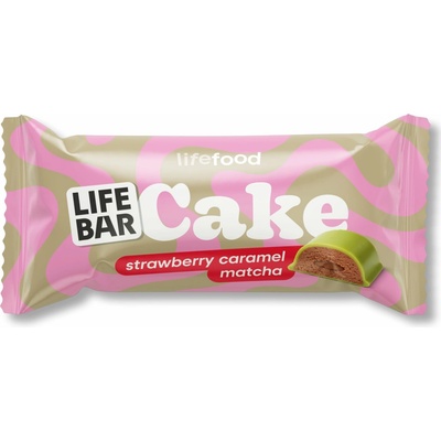 Lifefood Tyčinka Lifebar Cake jahoda, karamel a matcha 35 g