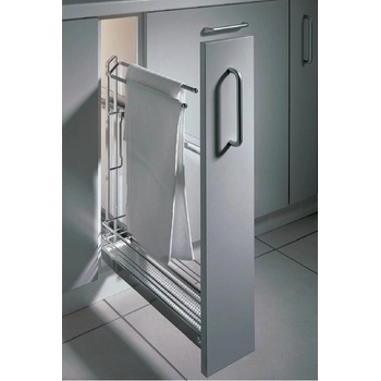 Kesseböhmer Plnovýsuvný kôš na utierky 15-3D strieborný 150 mm Univerzálne osadenie
