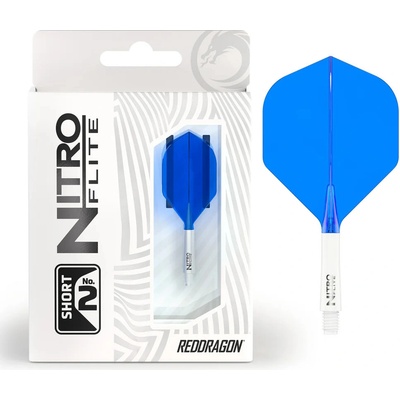 Red Dragon Nitro Flite průsvitné bílé, standardní letky a krátké násadky