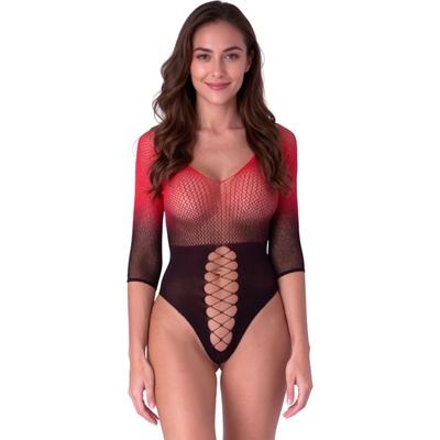 Passion Bodystocking BS118 Black-Red