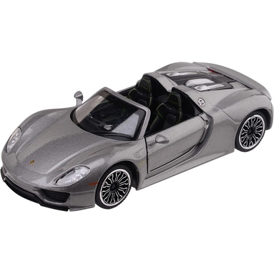 Metal Speed Zone Метална кола Metal Speed Zone - Porsche 918 Spyder, 1: 32, сребриста (26123B)