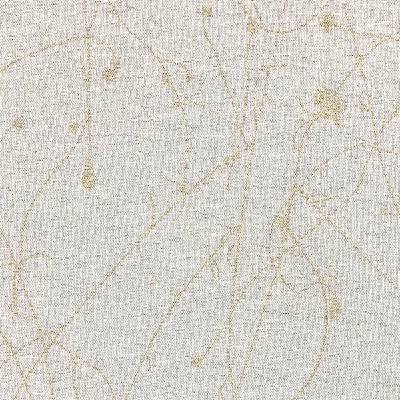 Dekorační látka režná, zlatý vzor, š.140
