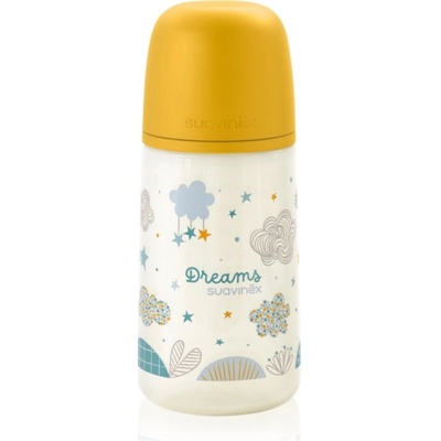 Suavinex kojenecká láhev Dreams anatomická silikon žlutá 270 ml