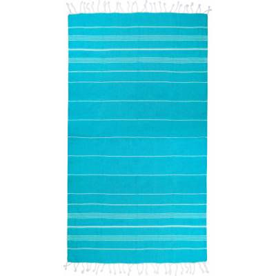 The One Towelling Ručník Hamam Sultan 100 x 180 cm COT48101989699 turquoise w Tyrkysová bílá