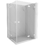Mexen Lunar L Дует душ кабина с отварящи се врати дясна 115 x 90 см, прозрачна, бяла - 834L-115P-090L-20-00 (834L-115P-090L-20-00)