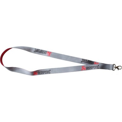 Šňůrka na krk AKRAPOVIČ LOGO grey/red