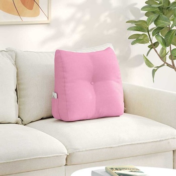 vidaXL Възглавница за гръб Розово 45 x 24 x 50 см текстил (42014369)