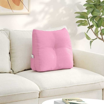 vidaXL Възглавница за гръб Розово 45 x 24 x 50 см текстил (42014369)