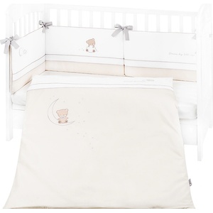 KikkaBoo Бебешки спален комплект с бродерия 2 части EU style 70/140 Dream Big Beige (41101020120) - bebetabg