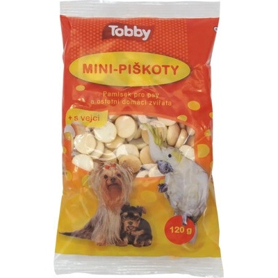 Maškrta pre psov Minipiškóty TOBBY 120 g