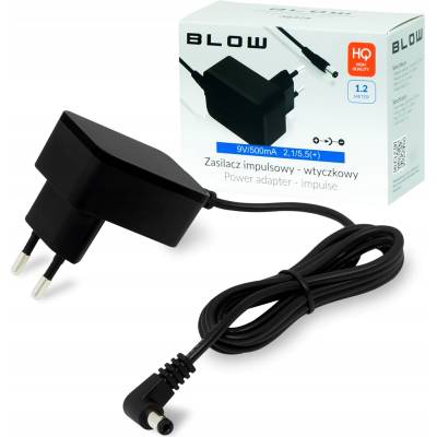 BLOW Spínaný zdroj 9V/500mA 2,1/5,5(+) MINI plug-in