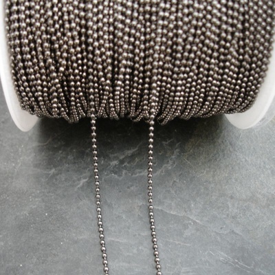 Řetízek kuličkový 2mm - gunmetal - 1 m – Sleviste.cz