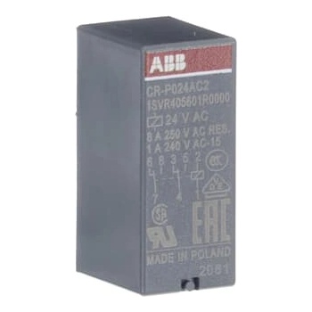 ABB Щепселно реле abb cr-p024ac2, 16a/24vac, 2no (m518411)