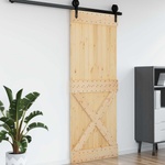 vidaXL Врата NARVIK 90 x 210 cm Натурално (42047097)