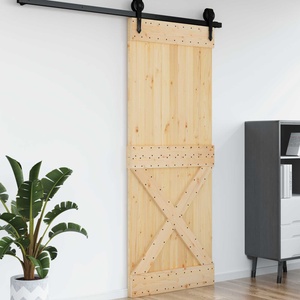 vidaXL Врата NARVIK 90 x 210 cm Натурално (42047097)