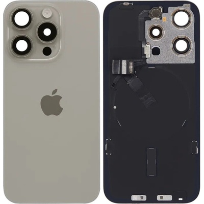 Zadné sklo s MagSafe magnetom, NFC a Flex káblom svietidla iPhone 15 Pro (UK / EU) – prírodný titan – Genuine OEM IPH2371