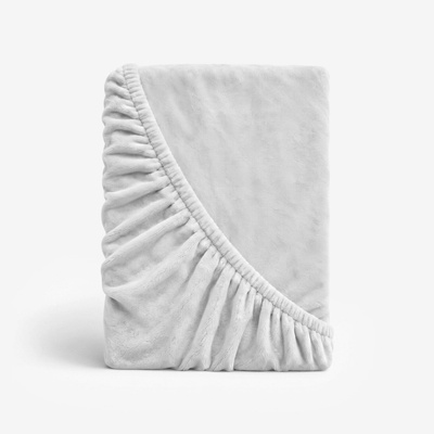 Goldea mikroplyšové elastické prostěradlo deluxe světle šedé 160x200