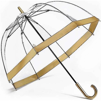 Fulton L041 Birdcage dámský průhledný deštník zlatý