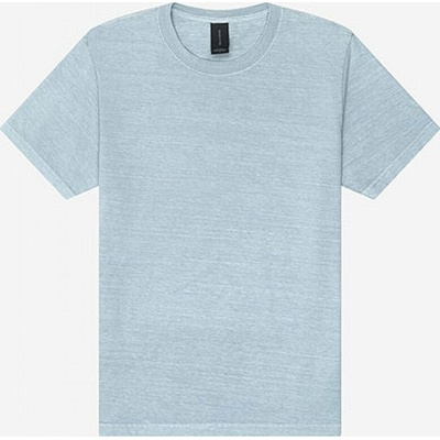 Bella+Canvas Robustní unisex tričko s kulatým výstřihem a efektem seprání modrá světlá BL4810GD