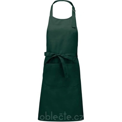 Kariban K890 Zástěra s laclem Sommelier zelená bottle