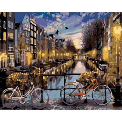 zuty Malování podle čísel Kola v amsterdamu 100 x 80 cm bez rámu a bez vypnutí plátna 8596530024026