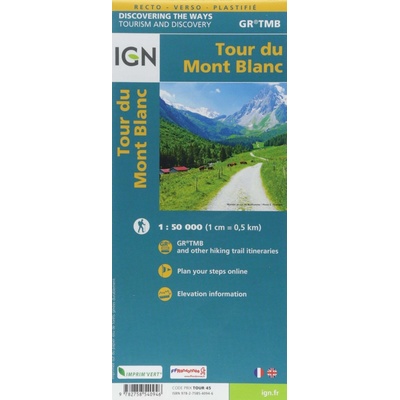 Tour du Mont Blanc 1:50 000