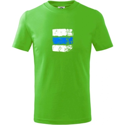 Turistická značka modrá tričko detské Apple Green