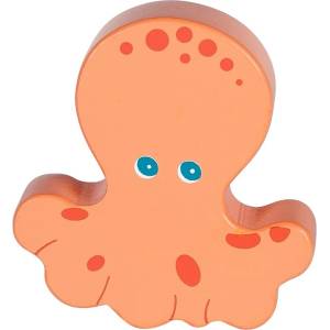Lule Toys Дървена бебешка дрънкалка Lule Toys - Октопод (8811-O)