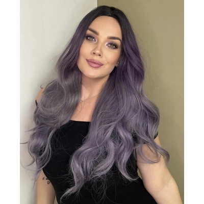 Cindy vlnitá svetlofialová ombré parochňa