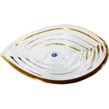 Crystalite Bohemia talíř Wave zlatý ráfek 36 cm