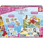 Educa - Puzzle 4v1 Superpack: Disney Princesses 2x puzzle, memory game and dominoes - 1 - 39 piese